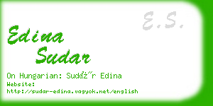 edina sudar business card